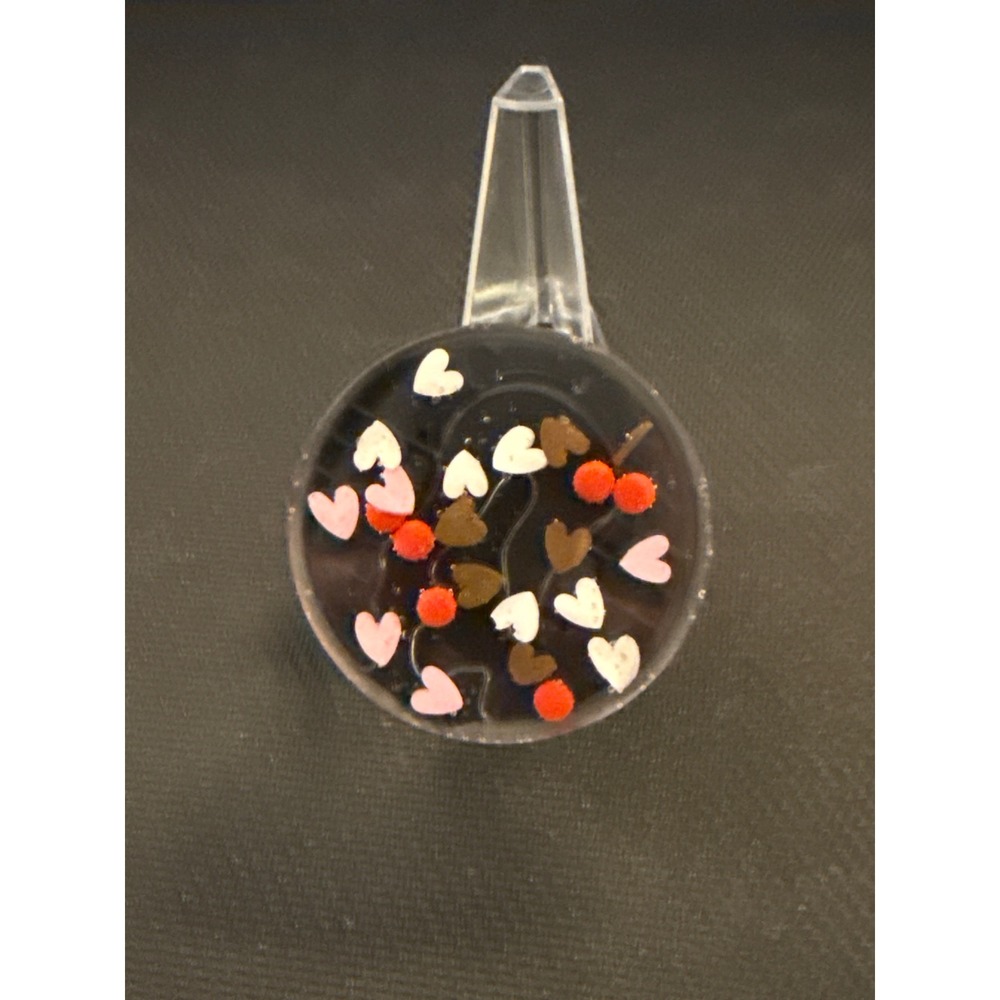 Handmade Heart Confetti Resin Phone Grip Stand Pink Red White Valentine Accesso
